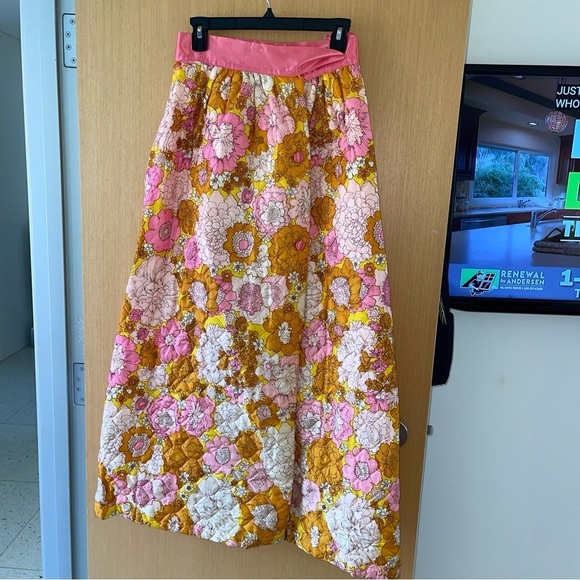 Unbranded Dresses & Skirts - Vintage Womens Skirt Size 10 Multicolor Quilted Floral Maxi Wrap Casual
